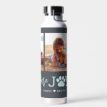 Paw Joy EDITABLE COLOR Water Bottle<br><div class="desc">Visit our shop at www.berryberrysweet.com for stylish and modern stationery and personalized gifts.</div>