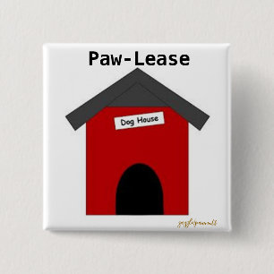 Paw-Lease 2 Inch Square Button