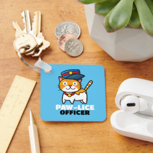 Paw-lice Officer Keychain