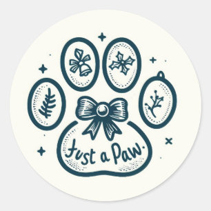 Paw-liday Cheer : Sticker Festive Christmas Paws
