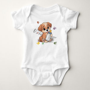 Paw Love Cute Puppy Dog Baby Bodysuit