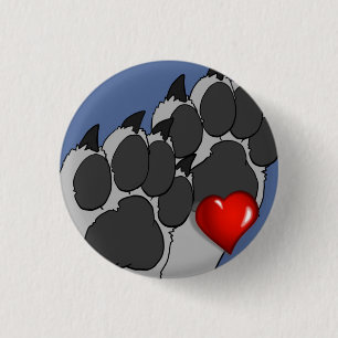 Paw Lover 1 Inch Round Button