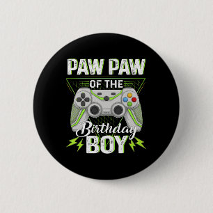 Paw Of The B-day Boy Gamer Boy Awesome Video Game 2 Inch Round Button