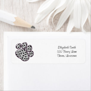 Paw Pattern, Dog Paws, Paw Prints, Black and White