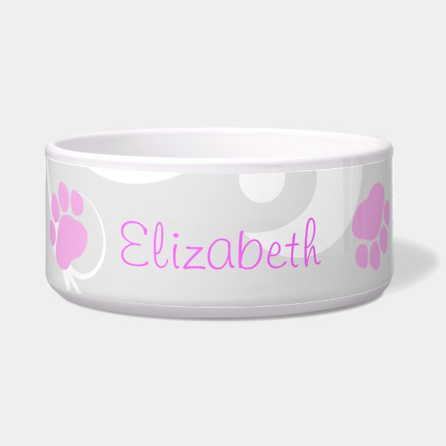 Paw Pattern, Dog Paws, Pink Paws, Your Name (Front)