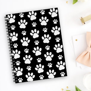 Paw Pattern, Paw Prints, Dog Paws, Black and White Planner
