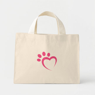 paw paws love heart icon mini tote bag