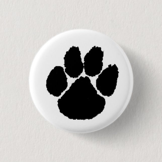 Paw_Print 1 Inch Round Button (Front)