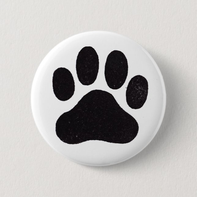 Paw Print 2 Inch Round Button (Front)