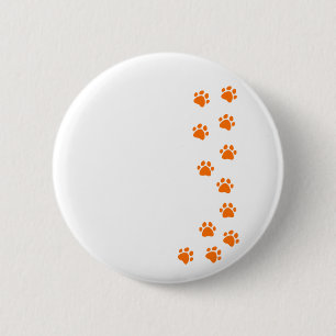 paw print - add your own name or dog breed 2 inch round button