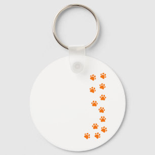 paw print - add your own name or dog breed keychain
