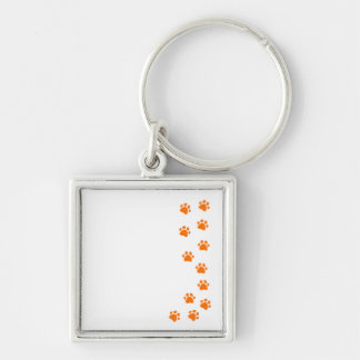 paw print - add your own name or dog breed keychain