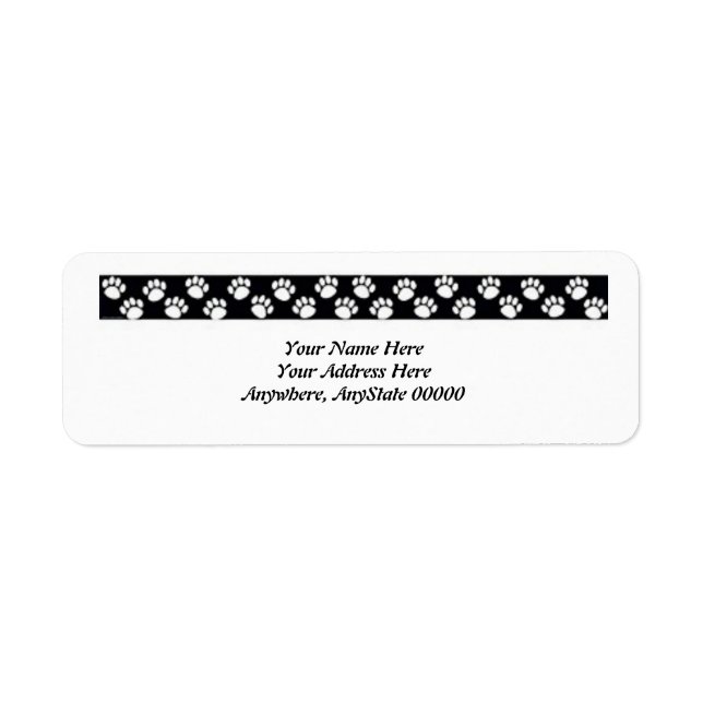 Paw Print Address Labels (Front)