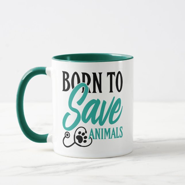 Paw Print and Stethoscope Heart Graphic Mug (Left)