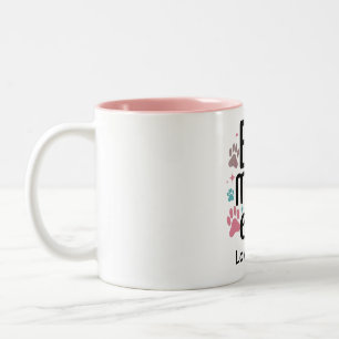 Paw print Best mom ever Two-Tone Coffee Mug