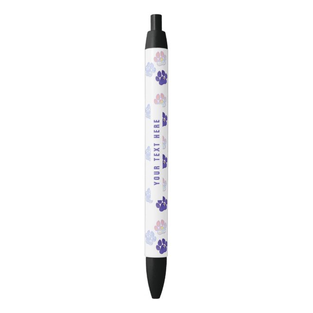 Paw Print  Black Ink Pen (Front Vertical)