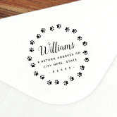 Custom Rubber Stamp - Heart Bear Dog Paw Business Name Stamp, 42mm With Free Ink, RFS-A553 - View #9