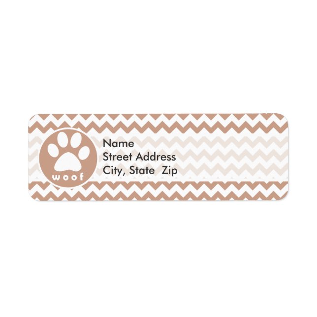 Paw Print; Brown Chevron (Front)