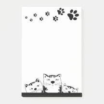 "Paw Print" Cat Post-it