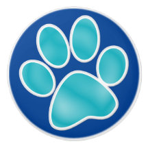 Paw Print Ceramic Drawer Knob - SRF