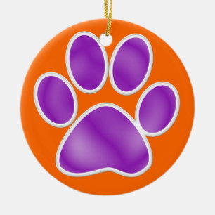 Paw Print Ceramic Ornament