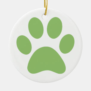 Paw Print   Ceramic Ornament