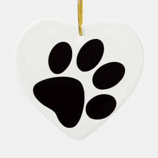 Paw Print Christmas Ornament/Paws and Claws Ceramic Ornament