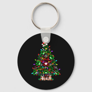 Paw Print Christmas Tree Dog Or Cat For Men Women Keychain