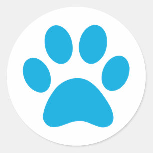 Paw Print   Classic Round Sticker