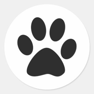 Paw Print Classic Round Sticker