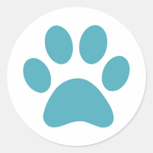 Paw Print Classic Round Sticker