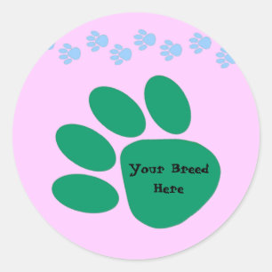 Paw Print Customizable Sticker