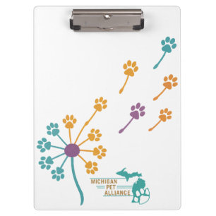 Paw Print Dandelion Clipboards