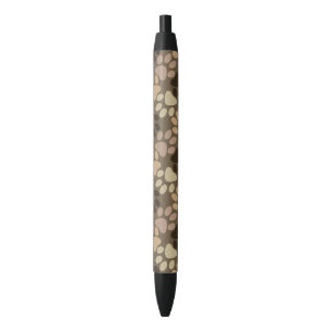 Paw Print Design Black Ink Pen