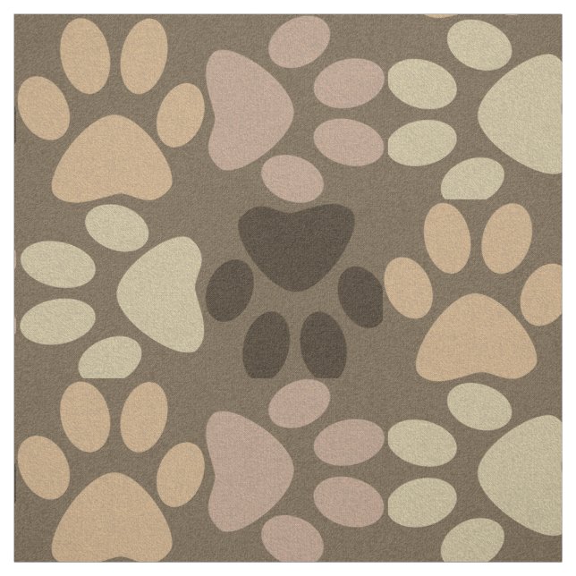 Paw Print Design Fabric (Swatch)