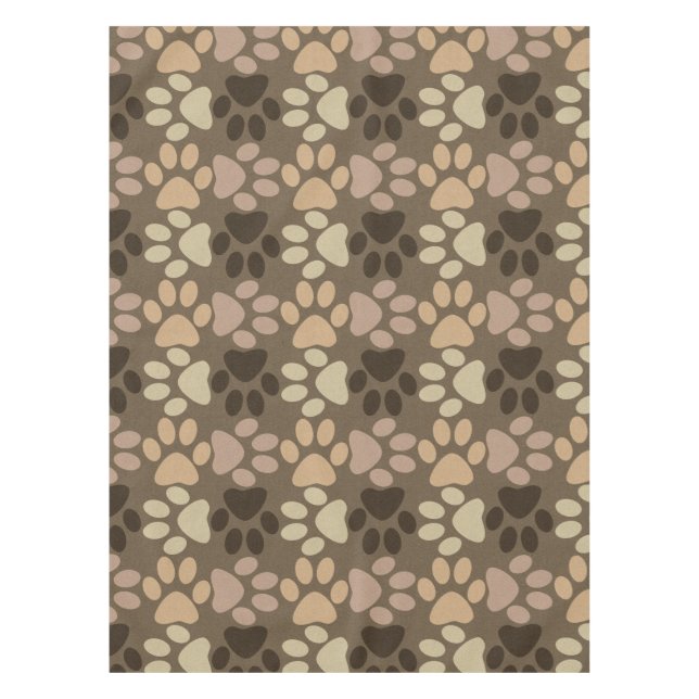 Paw Print Design Tablecloth (Front)