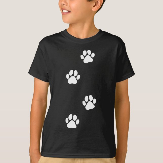 Paw Print Dog Cat Pet Lover T-Shirt (Front)