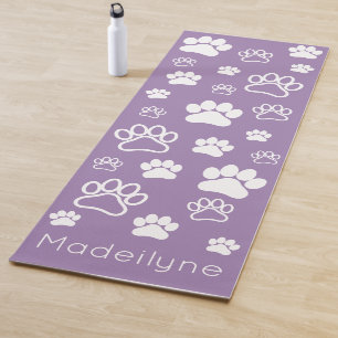 Paw Print Doga-Mode Monogram-Prana Purple Yoga Mat