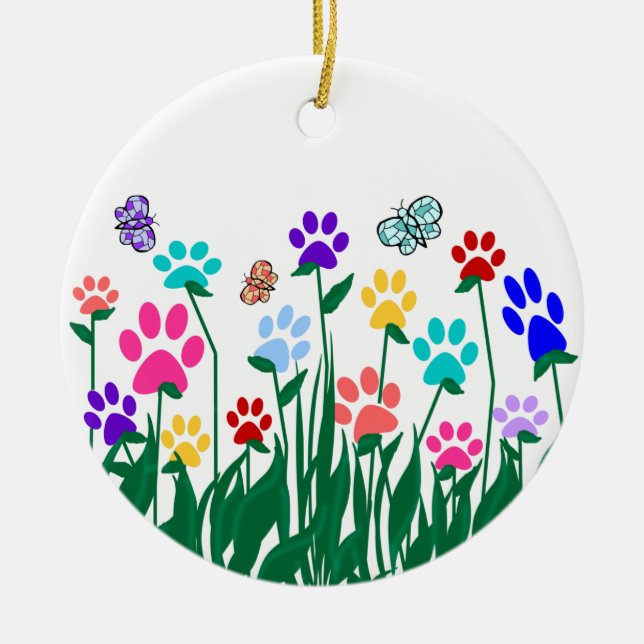 Paw Print Garden Ornament (Front)