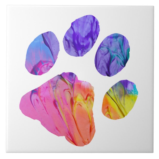 Paw Print - Gifts for Dog Lovers Tile (Front)