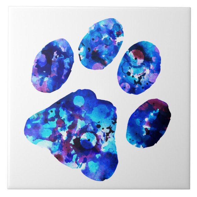 Paw Print - Gifts for Dog Lovers Tile (Front)