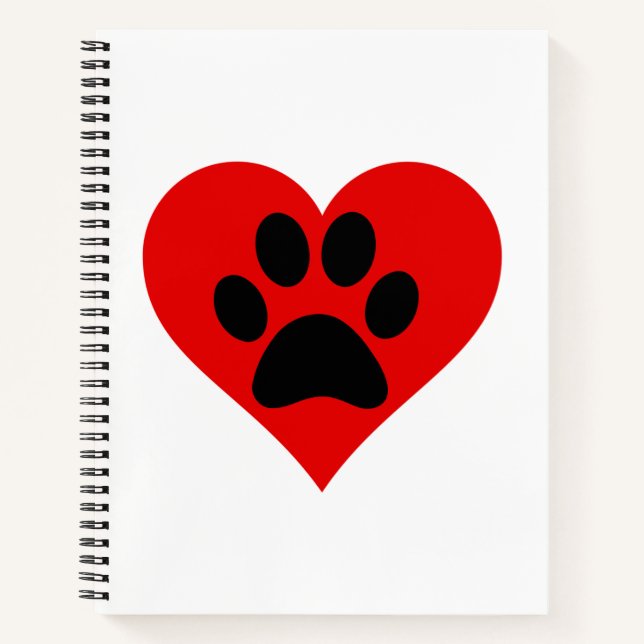 PAW PRINT HEART NOTEBOOK (Front)