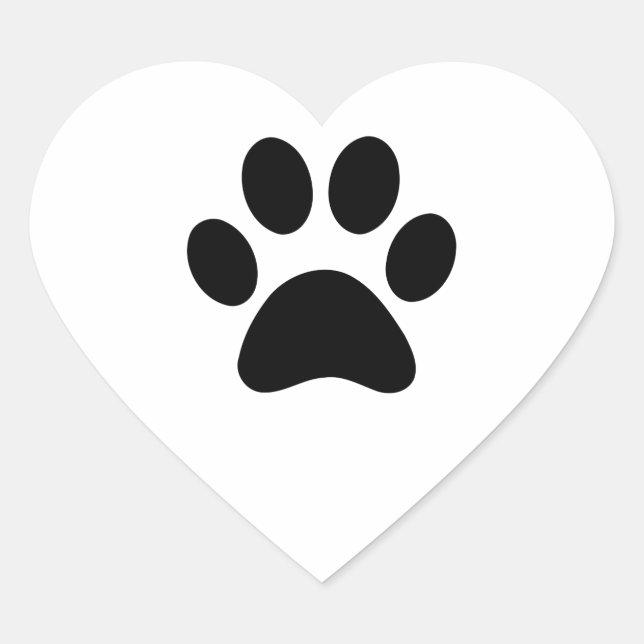 PAW PRINT HEART STICKER (Front)