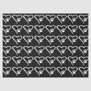 Paw Print Heart Tissue Tissue Paper