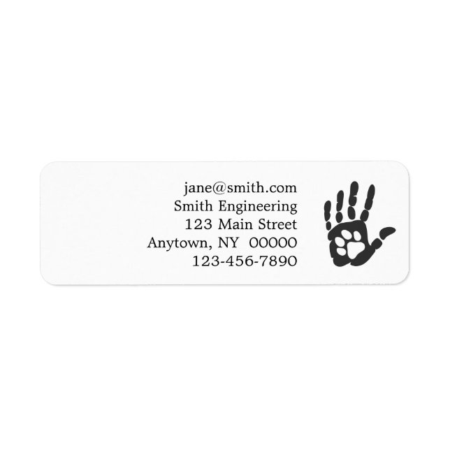 Paw print in the hand - Choose background colour (Front)