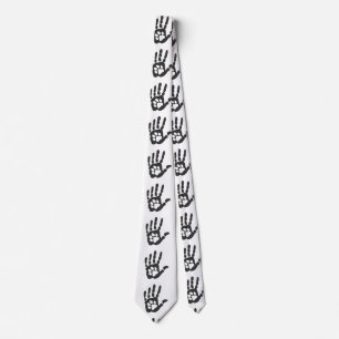 Paw print in the hand - Choose background colour Tie