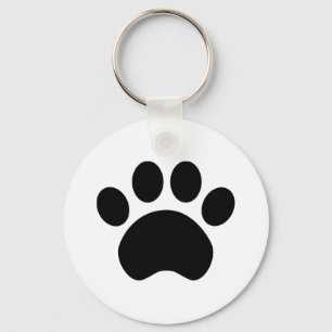 Paw Print Keychain Button