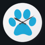 Paw Print    Large Clock<br><div class="desc">Fun Paw Print design for animal lovers!</div>