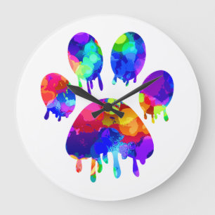 Paw Print       Large Clock