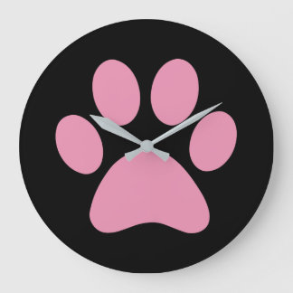 Paw Print Large Clock